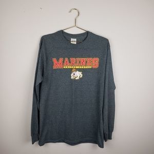 Marines graphic screen tee with long sleeves-
